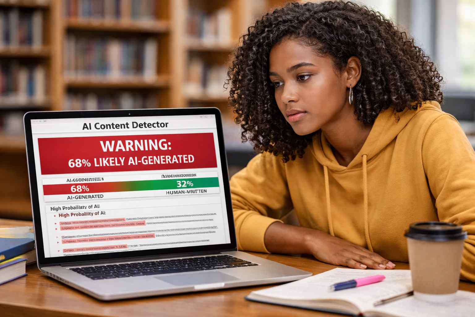 student using AI detector